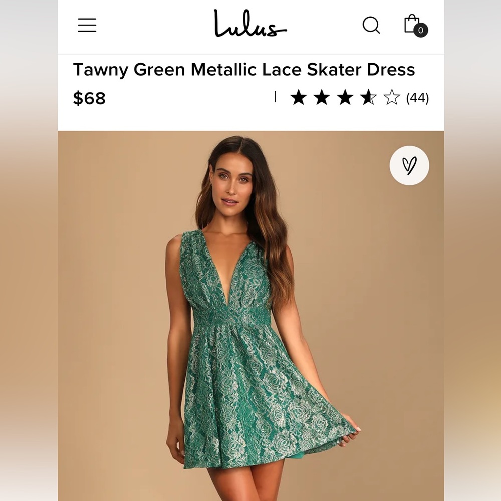 Lulu’s Emerald Green Skater Dress Cocktail Dress
